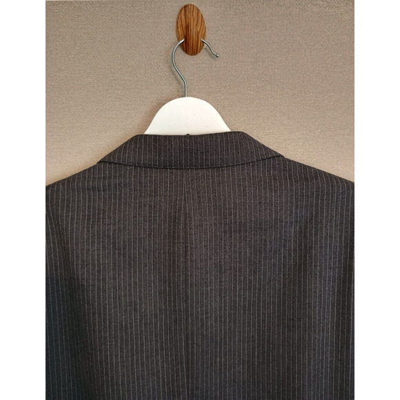 Banana Republic Blazer Men 42s Gray Striped Modern Fit Corpcore Career Jacket - Picture 7 of 11